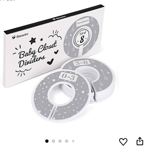 Binswloo Gray Closet Dividers for Baby Clothes - Picture 1 of 6